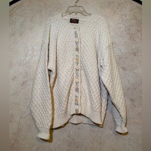 Chic Cream Button-Up Cardigan